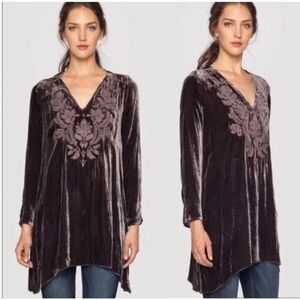 Sold! Johnny Was Velvet Tunic in black with Tonal Embroidery